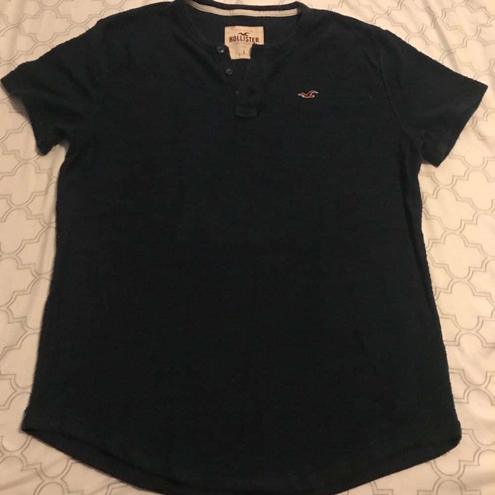Navy Blue Men’s Hollister Shirt Large